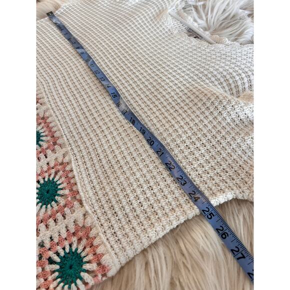 Sincerely Jules women's crochet bell‎ sleeve flare sweater size xl - Picture 8 of 10